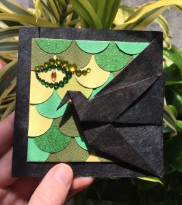Origami crane card