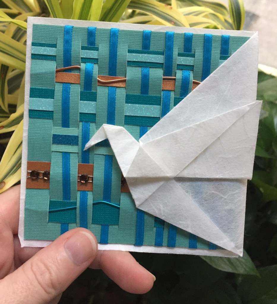 Origami crane card